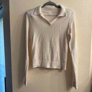 Abercrombie Kids Youth Girls Cream Pullover Collared Knit Sweater Size 13/14